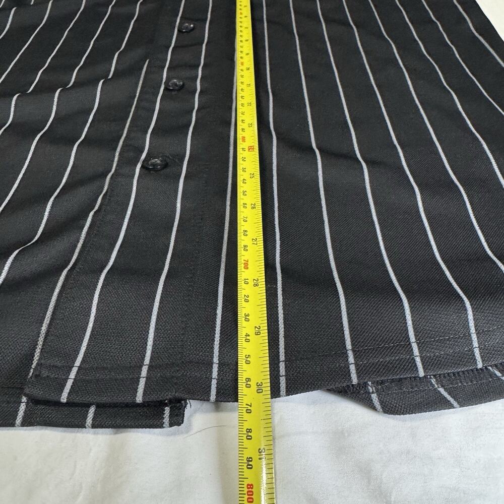 Diamond Supply Co Baseball Jersey Men's Medium Black Pinstripe 98 Button Up - Picture 7 of 7